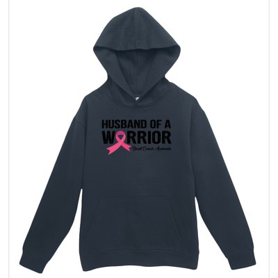 Husband Of A Warrior Breast Cancer Awareness Funny Gift Funny Gift Urban Pullover Hoodie