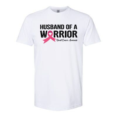 Husband Of A Warrior Breast Cancer Awareness Funny Gift Funny Gift Softstyle CVC T-Shirt