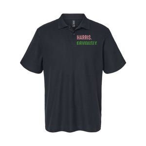 Harris. Obviously. A Vote For 2024 President Kamala Harris Softstyle Adult Sport Polo