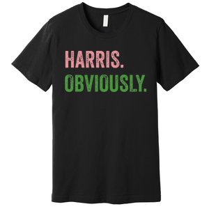 Harris. Obviously. A Vote For 2024 President Kamala Harris Premium T-Shirt