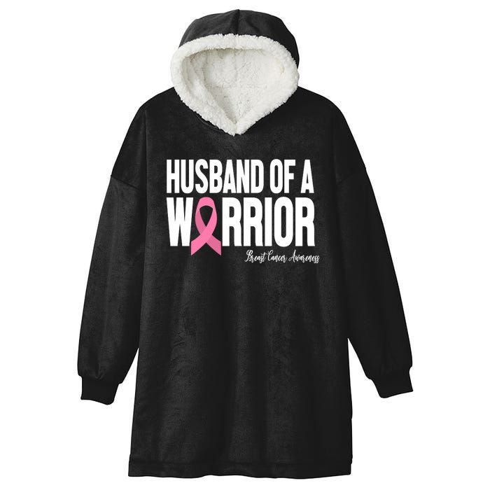 Husband Of A Warrior Breast Cancer Awanress Hooded Wearable Blanket