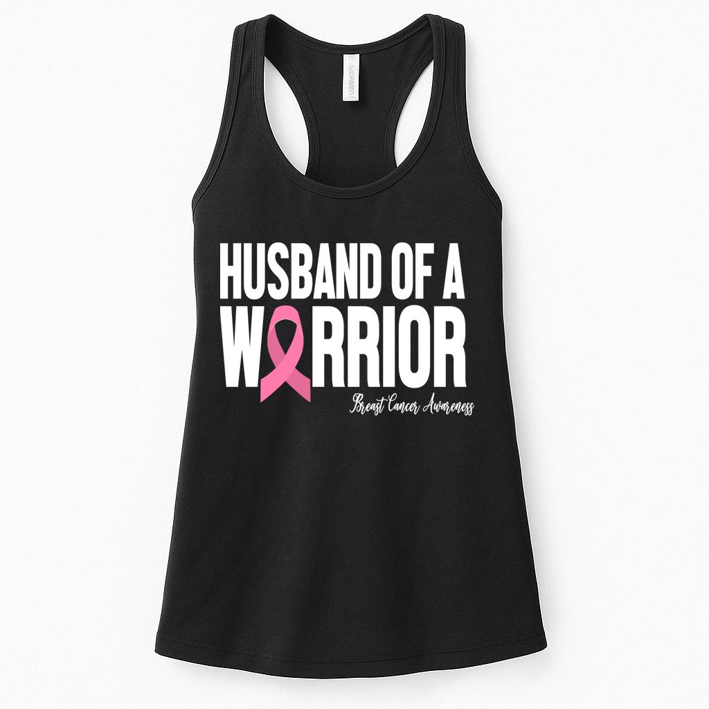 Husband Of A Warrior Breast Cancer Awanress Womens Tank Top
