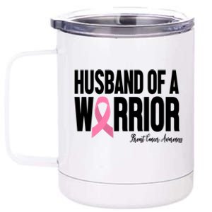 Husband Of A Warrior Breast Cancer Awanress 12 oz Stainless Steel Tumbler Cup