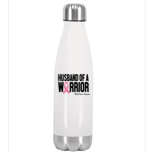 Husband Of A Warrior Breast Cancer Awanress Stainless Steel Insulated Water Bottle