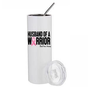 Husband Of A Warrior Breast Cancer Awanress Stainless Steel Tumbler