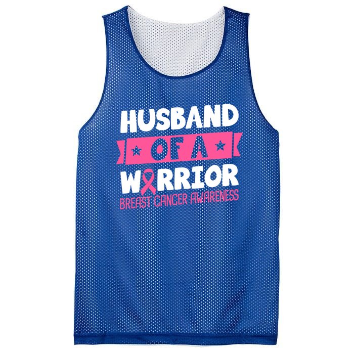 Husband Of A Warrior Breast Cancer Awareness Cool Gift Mesh Reversible Basketball Jersey Tank