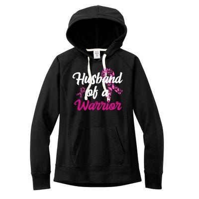 Husband Of A Warrior Breast Cancer Ribbon Women's Fleece Hoodie