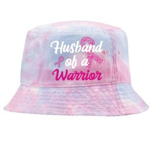 Husband Of A Warrior Breast Cancer Ribbon Tie-Dyed Bucket Hat