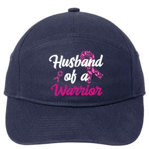 Husband Of A Warrior Breast Cancer Ribbon 7-Panel Snapback Hat