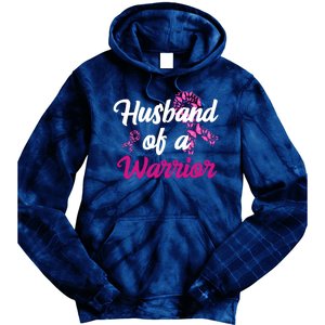 Husband Of A Warrior Breast Cancer Ribbon Tie Dye Hoodie