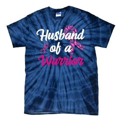 Husband Of A Warrior Breast Cancer Ribbon Tie-Dye T-Shirt