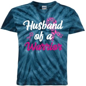 Husband Of A Warrior Breast Cancer Ribbon Kids Tie-Dye T-Shirt