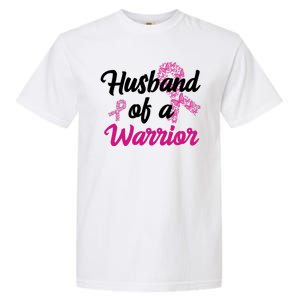 Husband Of A Warrior Breast Cancer Ribbon Garment-Dyed Heavyweight T-Shirt