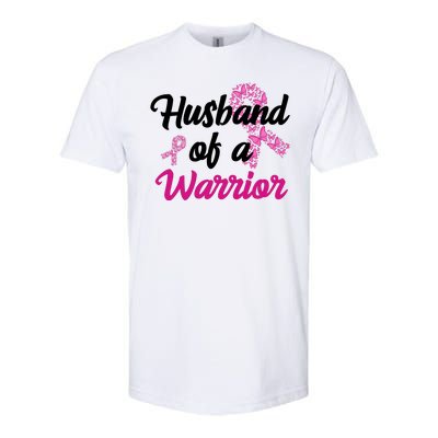 Husband Of A Warrior Breast Cancer Ribbon Softstyle® CVC T-Shirt