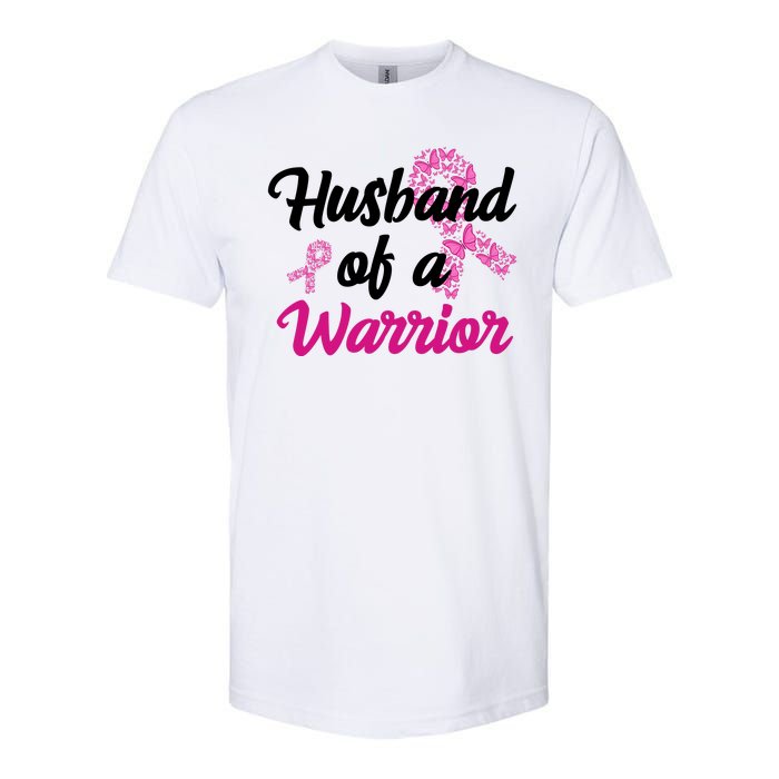 Husband Of A Warrior Breast Cancer Ribbon Softstyle® CVC T-Shirt