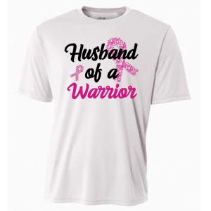 Husband Of A Warrior Breast Cancer Ribbon Cooling Performance Crew T-Shirt