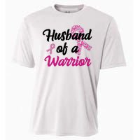 Husband Of A Warrior Breast Cancer Ribbon Cooling Performance Crew T-Shirt