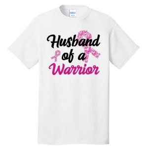 Husband Of A Warrior Breast Cancer Ribbon Tall T-Shirt