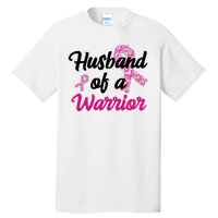 Husband Of A Warrior Breast Cancer Ribbon Tall T-Shirt