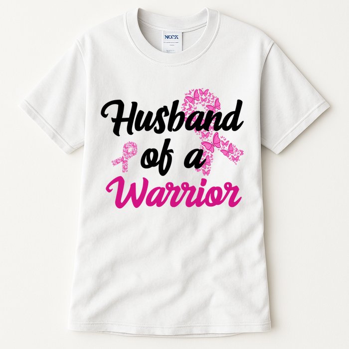 Husband Of A Warrior Breast Cancer Ribbon Tall T-Shirt