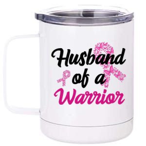 Husband Of A Warrior Breast Cancer Ribbon 12 oz Stainless Steel Tumbler Cup