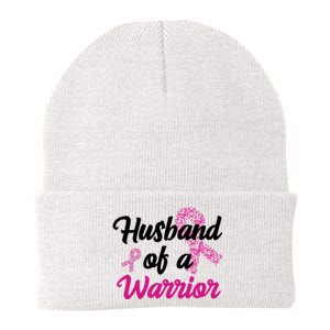 Husband Of A Warrior Breast Cancer Ribbon Knit Cap Winter Beanie