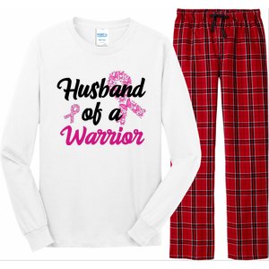 Husband Of A Warrior Breast Cancer Ribbon Long Sleeve Pajama Set