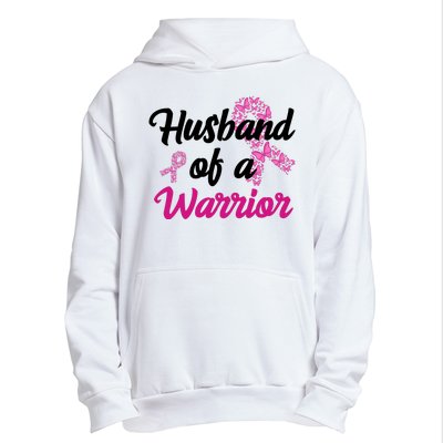 Husband Of A Warrior Breast Cancer Ribbon Urban Pullover Hoodie