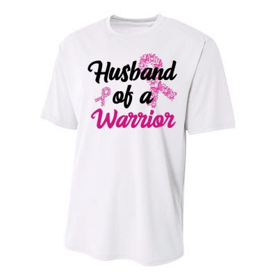 Husband Of A Warrior Breast Cancer Ribbon Performance Sprint T-Shirt