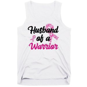 Husband Of A Warrior Breast Cancer Ribbon Tank Top