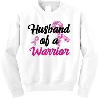 Husband Of A Warrior Breast Cancer Ribbon Kids Sweatshirt