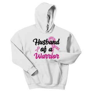 Husband Of A Warrior Breast Cancer Ribbon Kids Hoodie