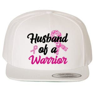 Husband Of A Warrior Breast Cancer Ribbon Wool Snapback Cap