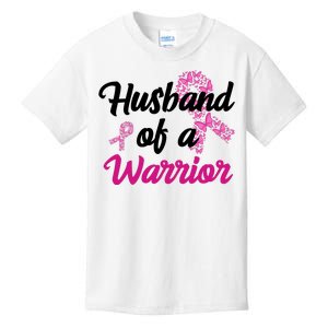 Husband Of A Warrior Breast Cancer Ribbon Kids T-Shirt