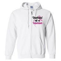 Husband Of A Warrior Breast Cancer Ribbon Full Zip Hoodie