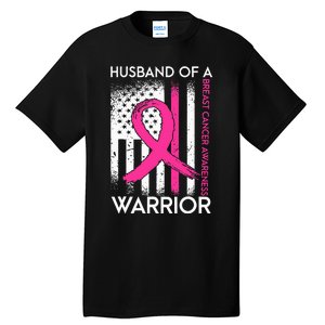 Husband Of A Warrior Breast Cancer Awareness Support Squad Tall T-Shirt