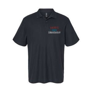 Harris. Obviously. A Vote For 2024 President Kamala Harris Softstyle Adult Sport Polo