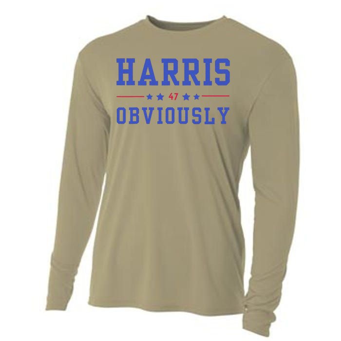 Harris. Obviously. A Vote For 2024 President Kamala Harris Cooling Performance Long Sleeve Crew