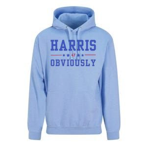 Harris. Obviously. A Vote For 2024 President Kamala Harris Unisex Surf Hoodie