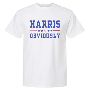 Harris. Obviously. A Vote For 2024 President Kamala Harris Garment-Dyed Heavyweight T-Shirt