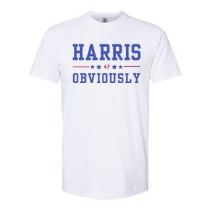 Harris. Obviously. A Vote For 2024 President Kamala Harris Softstyle CVC T-Shirt