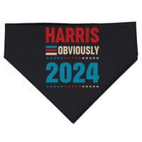 Harris. Obviously. A Vote For 2024 President Kamala Harris USA-Made Doggie Bandana