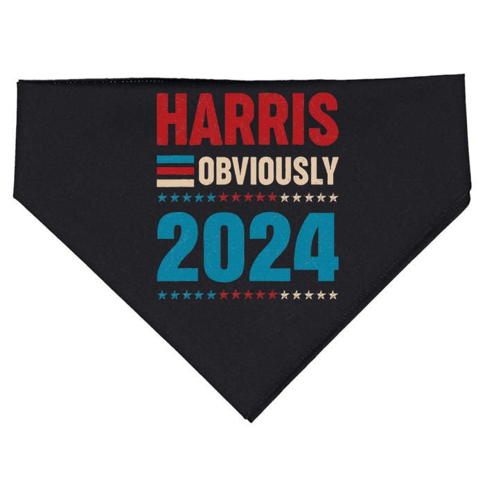 Harris. Obviously. A Vote For 2024 President Kamala Harris USA-Made Doggie Bandana