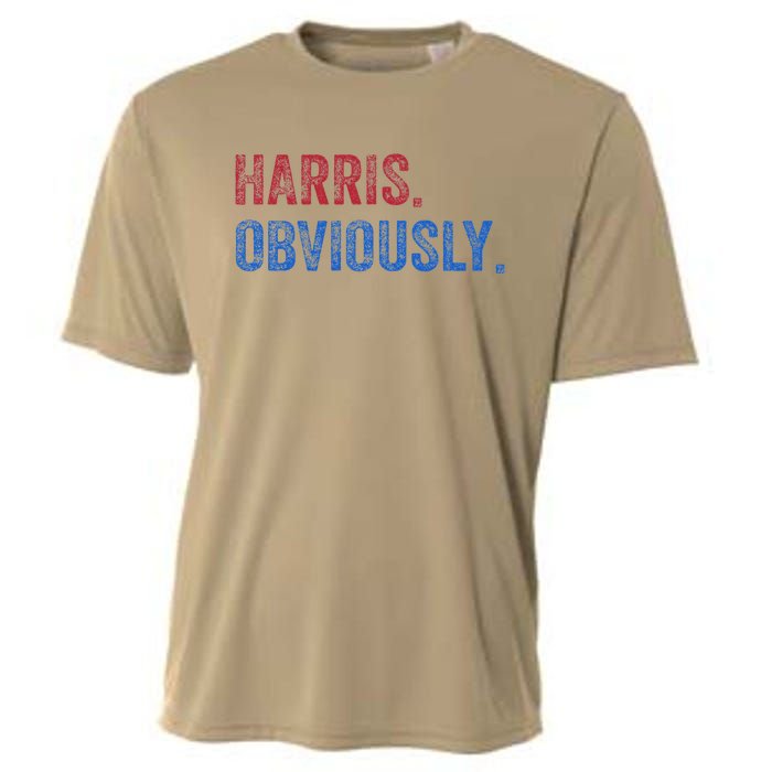 Harris. Obviously. A Vote For 2024 President Kamala Harris Cooling Performance Crew T-Shirt