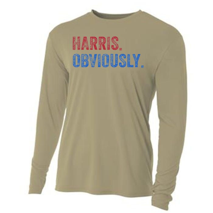 Harris. Obviously. A Vote For 2024 President Kamala Harris Cooling Performance Long Sleeve Crew