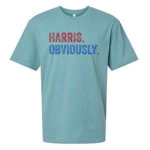 Harris. Obviously. A Vote For 2024 President Kamala Harris Sueded Cloud Jersey T-Shirt