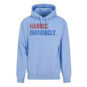 Harris. Obviously. A Vote For 2024 President Kamala Harris Unisex Surf Hoodie