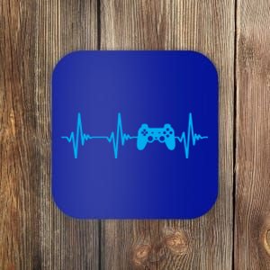 Heartbeat Of A Gamer Gift Gaming Funny Gift Gamer Gift Coaster