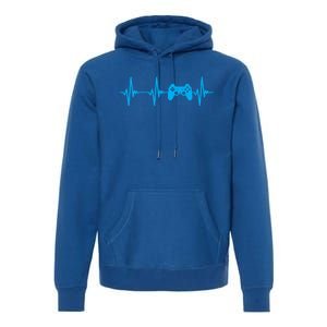 Heartbeat Of A Gamer Gift Gaming Funny Gift Gamer Gift Premium Hoodie