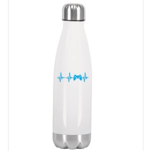 Heartbeat Of A Gamer Gift Gaming Funny Gift Gamer Gift Stainless Steel Insulated Water Bottle